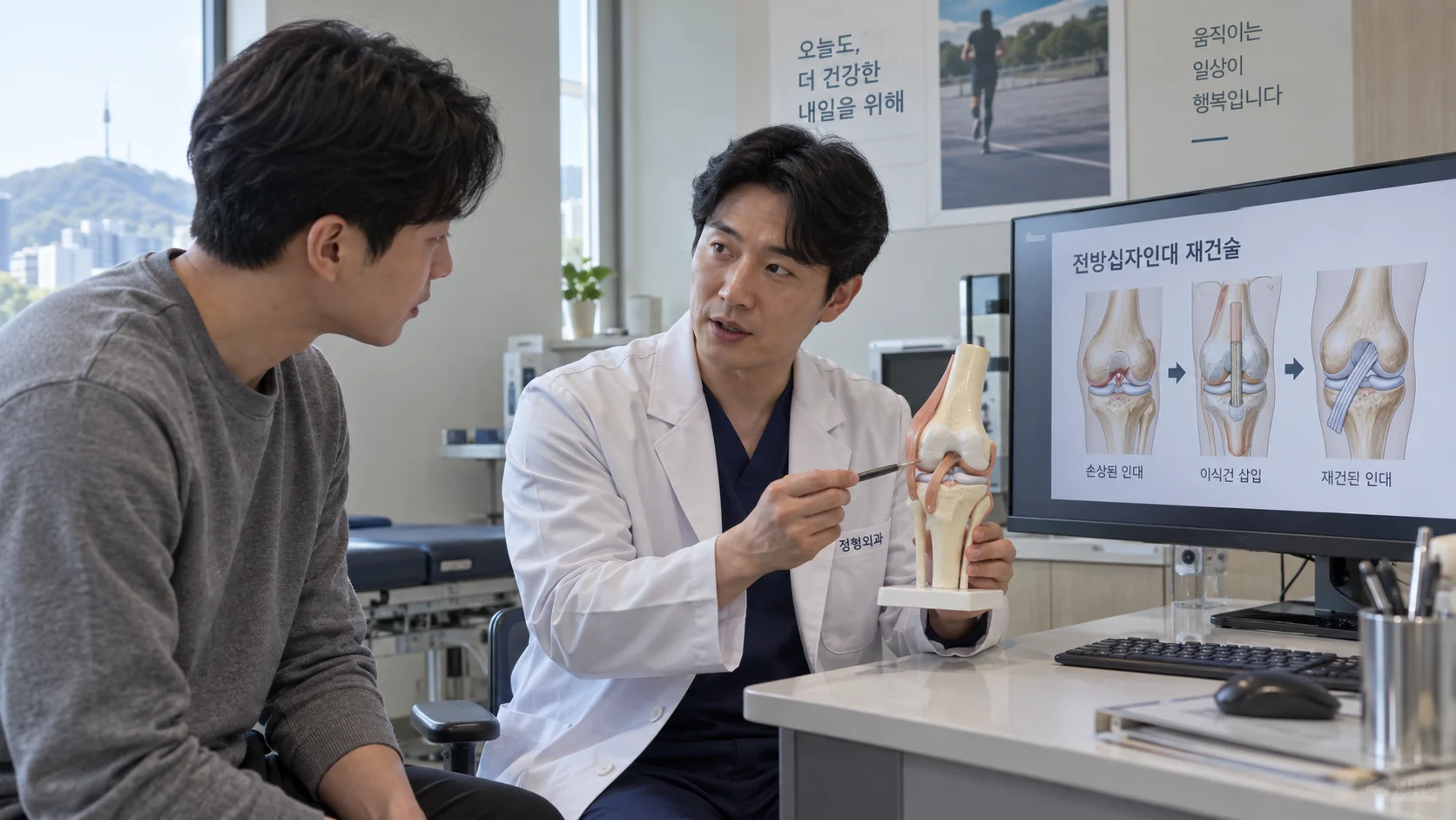 십자인대 재건술 보험 수술비는 몇 종? 상해 담보와 수술명 확인 관련 병원 상담 장면