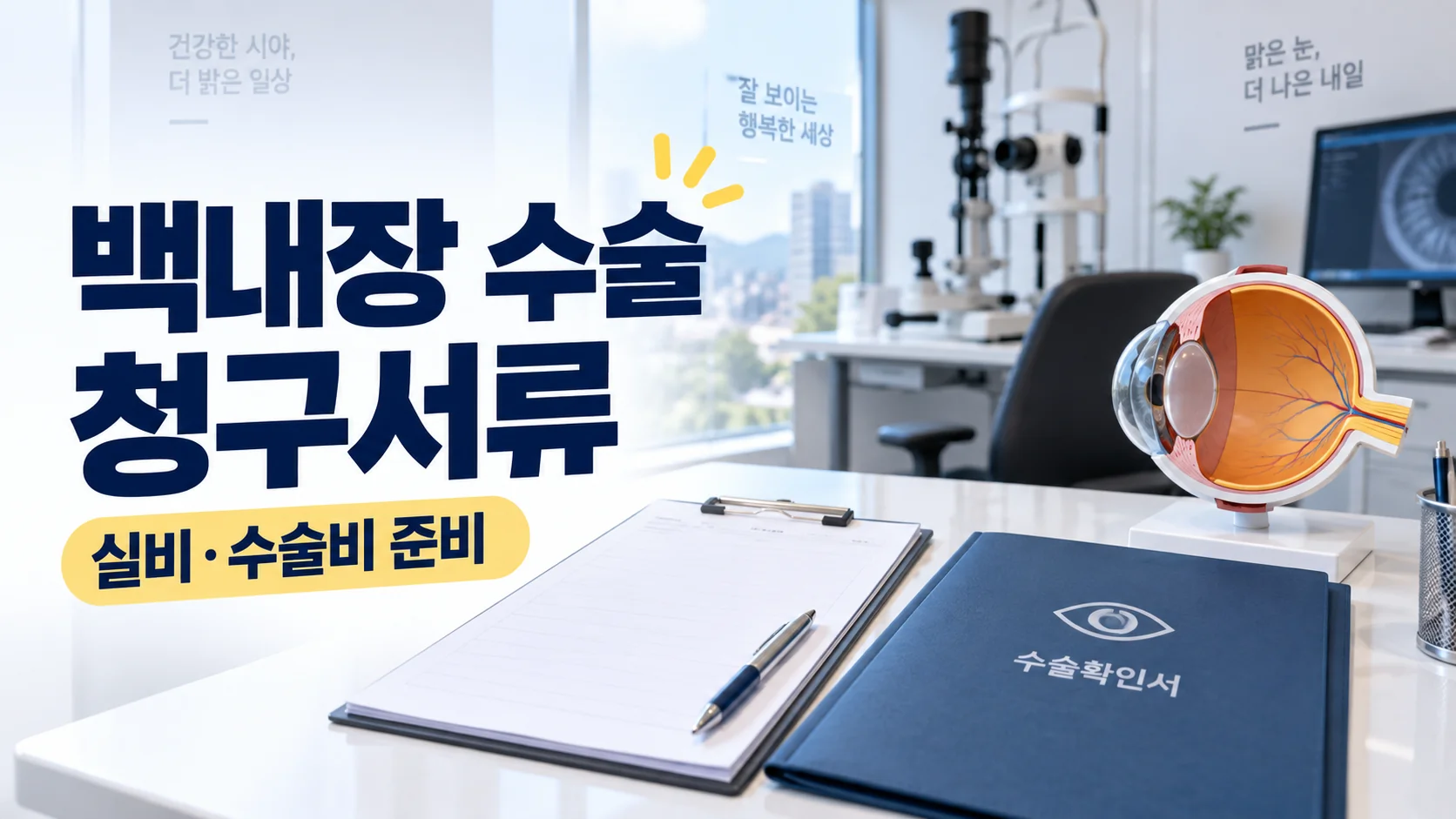 백내장 수술 보험금 청구서류 카드뉴스