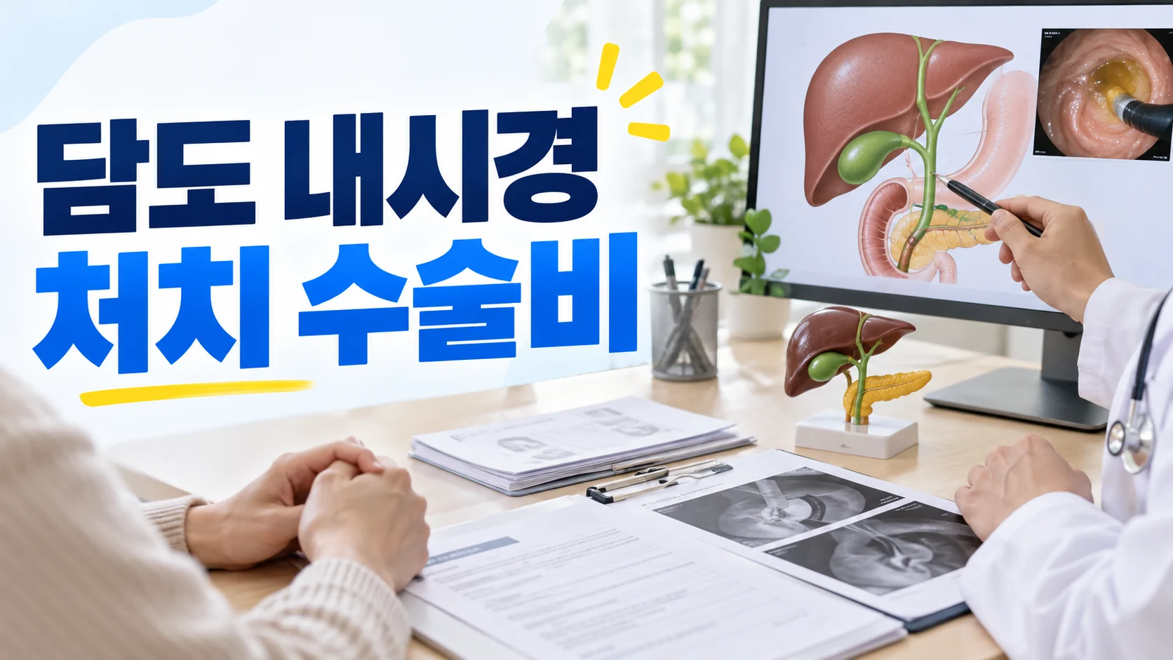 담도 내시경 ERCP 보험 수술비, 검사와 결석 제거는 다를까? 카드뉴스형 대표 이미지