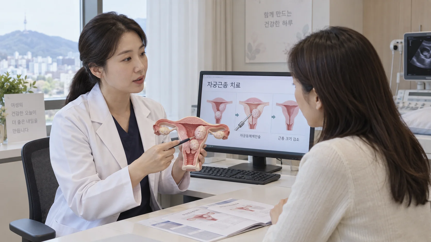 자궁근종 절제술 수술비, 자궁절제술과 청구 기준은 어떻게 다를까? 관련 병원 상담 장면