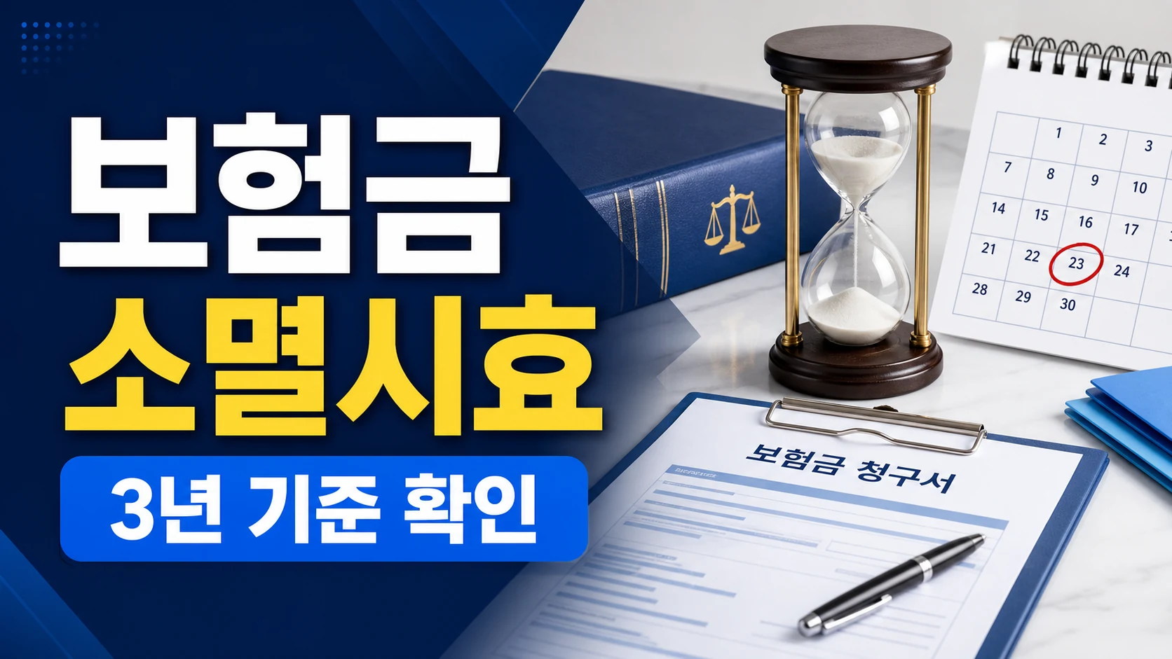 보험금 청구 소멸시효와 3년 기준을 안내하는 카드뉴스 이미지
