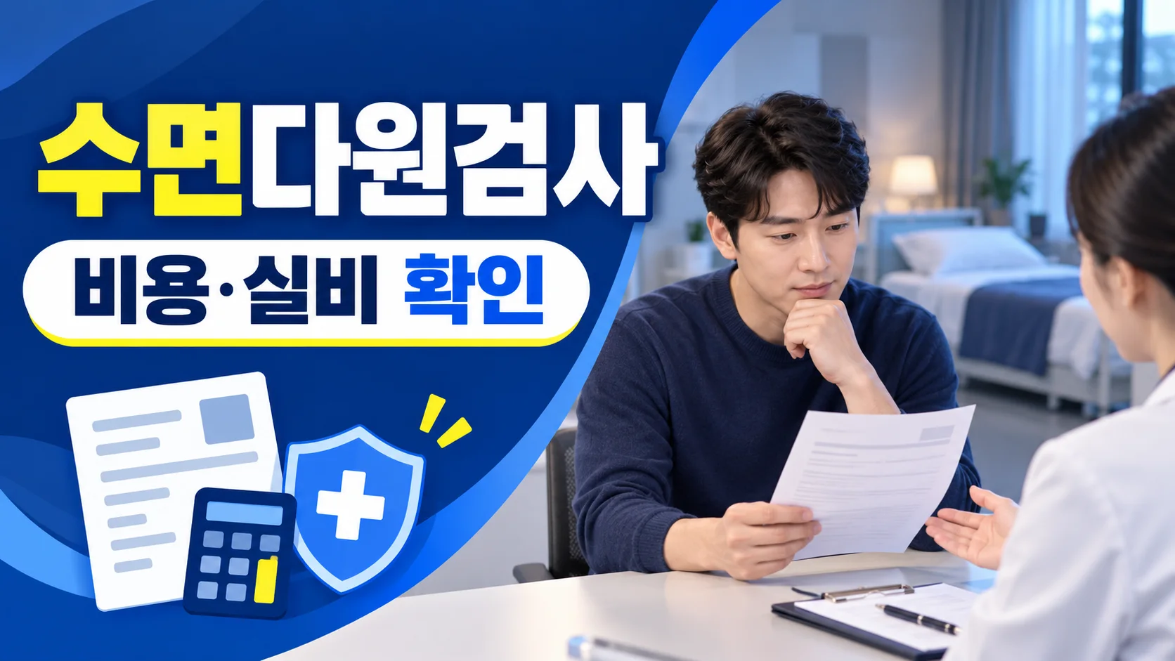 수면다원검사 비용과 실비 확인 사항을 안내하는 대표 이미지