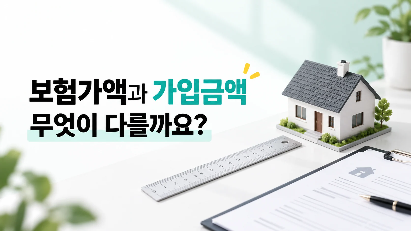 보험가액과 가입금액, 무엇이 다를까요?