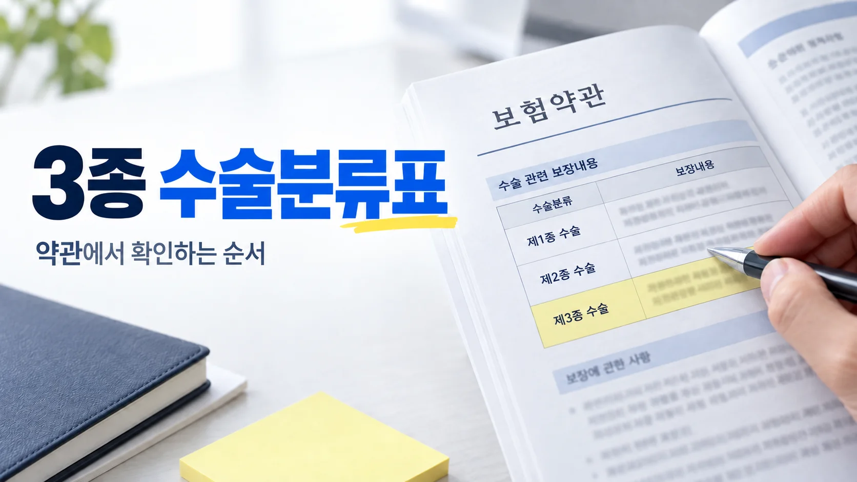 3종 수술분류표를 가입 약관에서 확인하는 순서 카드뉴스