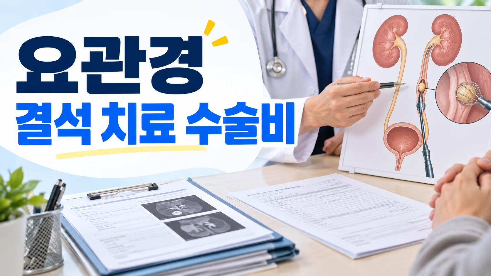 요관경 결석 제거 수술비, 체외충격파 치료와 보험 기준 차이 카드뉴스형 대표 이미지